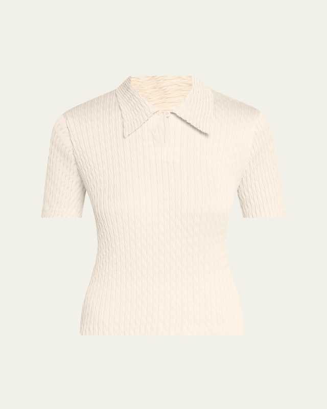 Sleek Pleats Polo Shirt